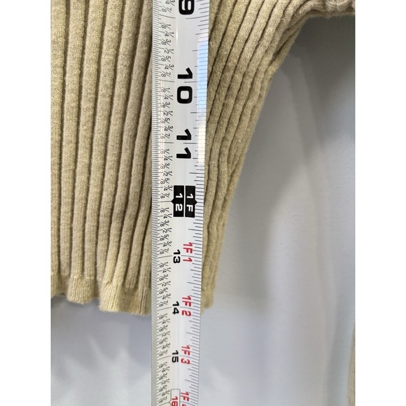 Altar'd State Beige Women's Ribbed Knit Long Sleeve Square Neck Cropped Top S - Picture 6 of 8